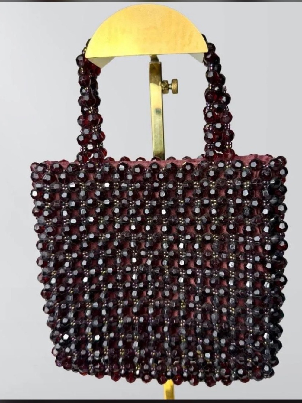 Vintage GAP Burgundy Beaded Mini Handbag (NWOT)